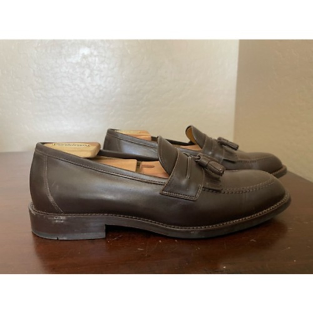 Daniel Cremieux Mens Loafer Dress Shoes Brown Leather Apron Toe Tasseled 9 D